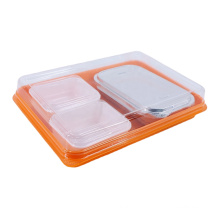 Disposable inflight plastic meal box